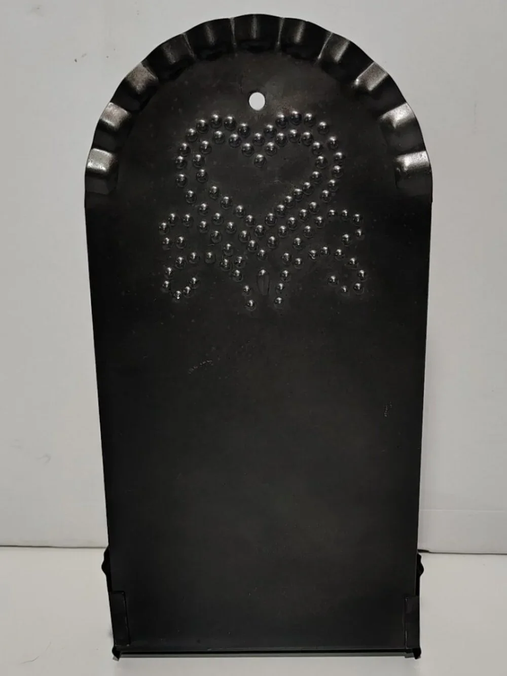 Primitive Punched Tin Wall Sconce Taper Candle Holder Heart Bow Country Decor